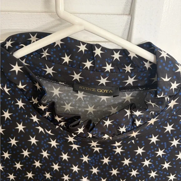 STINE GOYA Black and White Star Long Sleeve Dress - Picture 2 of 5